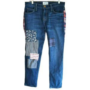 Free People Current Elliott USA Women's Boyfriend Jeans Size 25 The Fling Multi